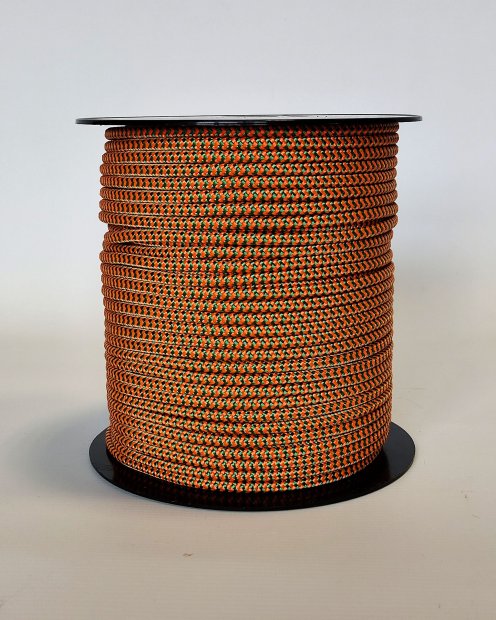 Corda djembè rinforzata PES 5 mm Zigzag Arancione fluo / verde 100 m