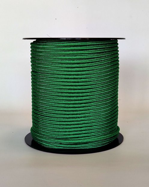 Corda tamburo djembè rinforzata PES 5 mm Verde 100 m