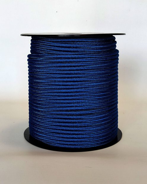Corda tamburo djembè rinforzata PES 5 mm Blu reale 100 m