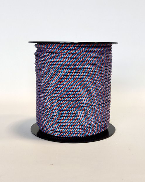 Corda djembè rinforzata PES 5 mm Diagonale Blu / rame 100 m
