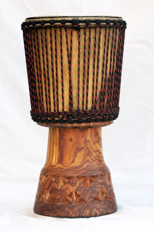 Djembe professionale con pelle di vitello - Grande tamburo djembe del Mali Top in rosewood