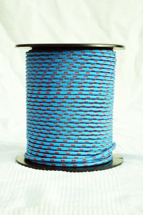 Corda djembè rinforzata PES 6 mm Blu / rosso 100 m