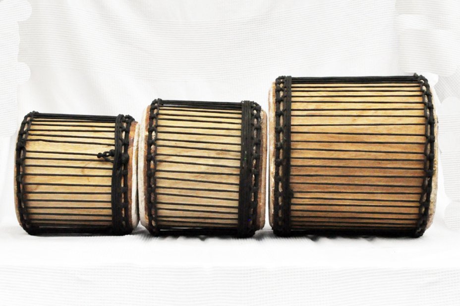 Serie di tamburi da parata dunun - Set du mini-tamburi dundun della Guinea 3851