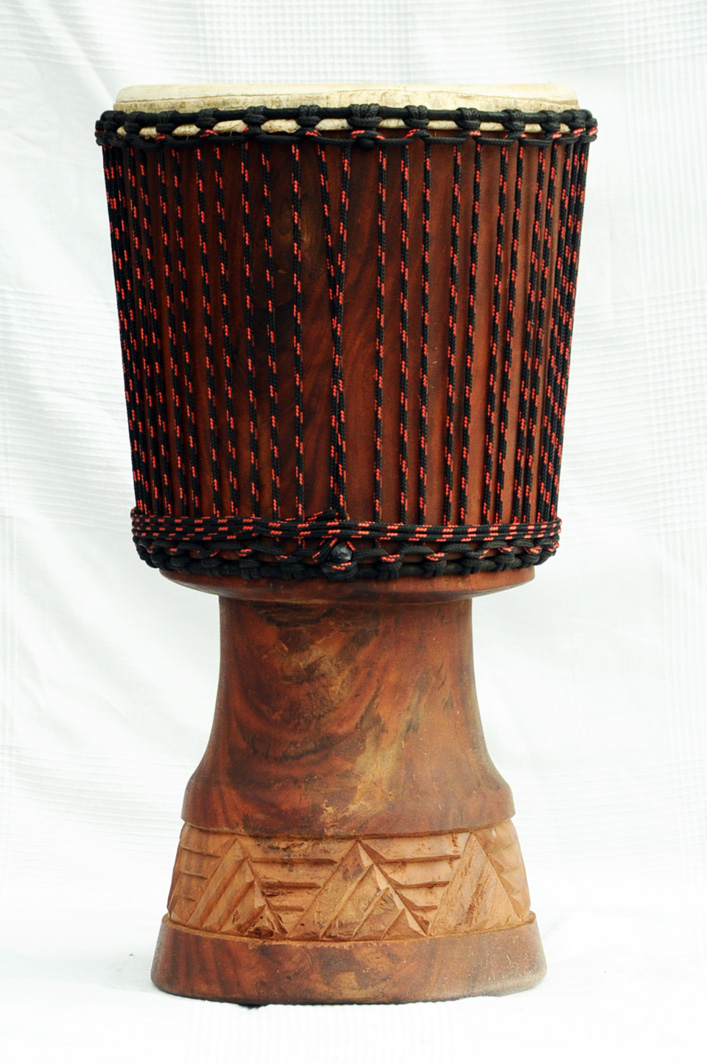 Djembe Africano Professionale Da 60 Cm - Tamburo A Calice In Legno Di Mogano Con Pelle Di Capra
