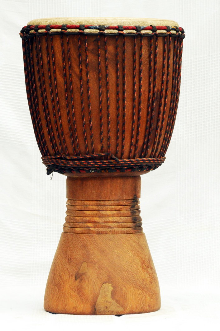 Djembe Africano Professionale Da 60 Cm - Tamburo A Calice In Legno Di Mogano Con Pelle Di Capra - Foto 6