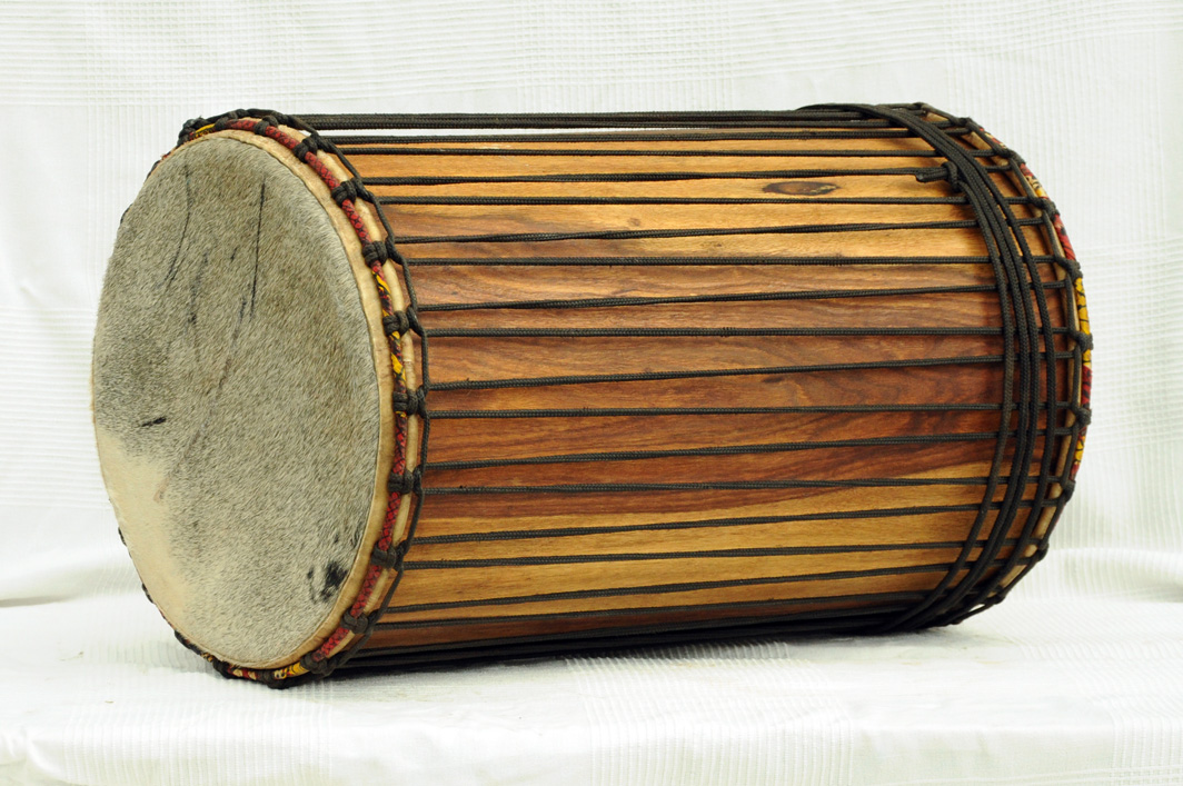 Dundubi Instrument Dundun vendita - Tamburo basso dundunba del Mali in rosewood