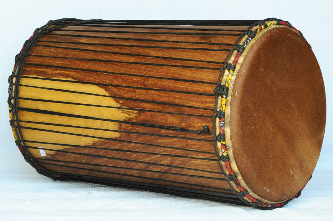 Dundubi Instrument Dundun vendita - Tamburo basso dundunba del Mali in rosewood
