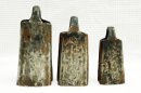 Trio di campane per tamburo dundun della Guinea - Campane per tamburi bassi