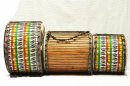 Set di tre mini-tamburi bassi Ghana: comprare set dunun (dundun, doun doun, doum doum)