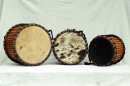 Set dundun vendita - Trio di mini-tamburi bassi dunun del Ghana