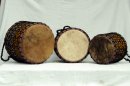 Set dundun vendita - Trio di mini-tamburi bassi dunun del Ghana