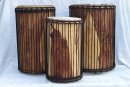 Set di tamburi bassi dundun del Mali in legno di balafon (gueni)