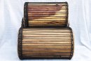 Set di tamburi bassi dundun del Mali in legno di balafon (gueni)
