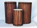 Set di tamburi bassi dundun del Mali in legno di balafon (gueni)