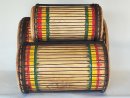 Set di tamburi bassi dundun della Guinea in melina
