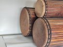 Serie di tamburi bassi dunun - Set di dundun della Guinea 6661