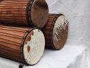 Set di tamburi bassi dundun del Mali in lenke