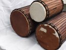 Set di tamburi bassi dundun del Mali in legno di balafon (gueni)