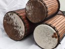 Set di tamburi bassi dundun del Mali in lenke