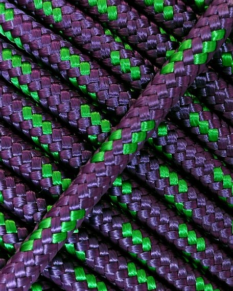 Corda tamburo djembè rinforzata PES 4 mm Viola / Verde 100 m