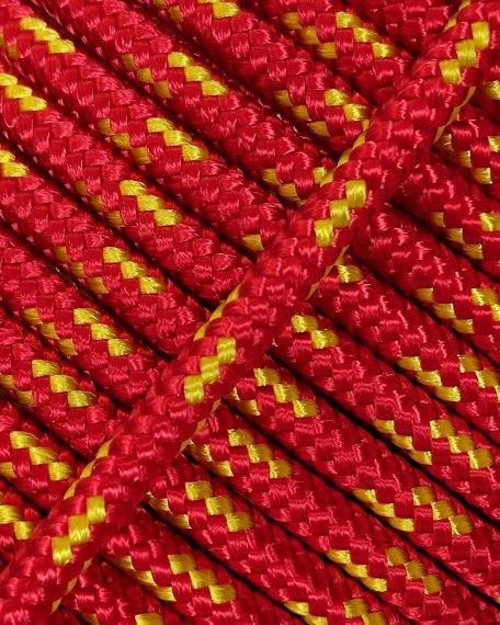 Drizza djembè Ø5 mm (rosso / giallo girasole, 100 m) - Corda per djembe tamburo