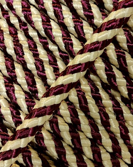 Drizza djembè Ø5 mm (elica, bordò / beige, 100 m) - Corda per djembe tamburo