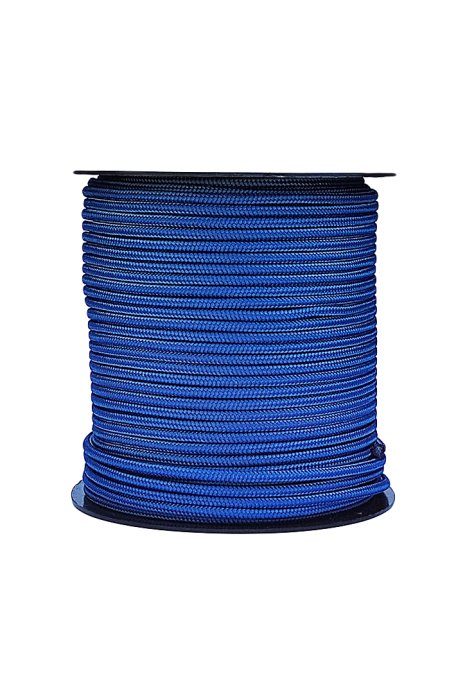Corda intrecciata con anima Ø5 mm blu reale 100 m - Corda per tamburo djembe