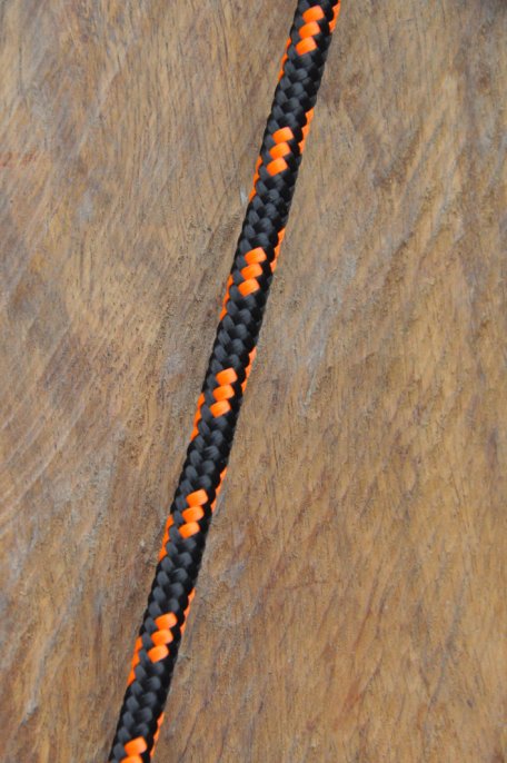 Corda alpina prestirata djembè Ø6 mm nera / arancia fluo - Corda per djembe tamburo