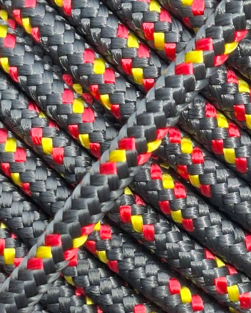 Corda tamburo djembè rinforzata PES di seconda scelta 5 mm Nero / Spagna 100 m
