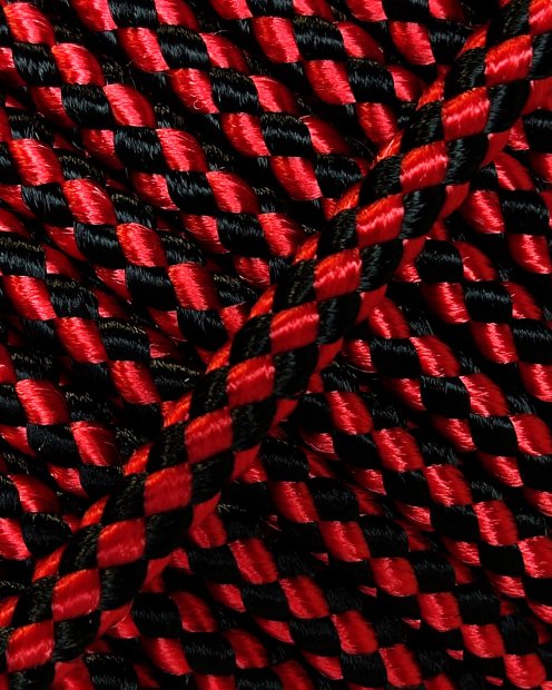 Drizza 5 mm scacchiera rosso nero per djembe tamburo