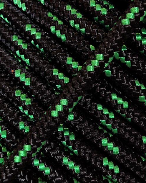 Corda tamburo djembè rinforzata PES 5 mm Nero / Verde 100 m