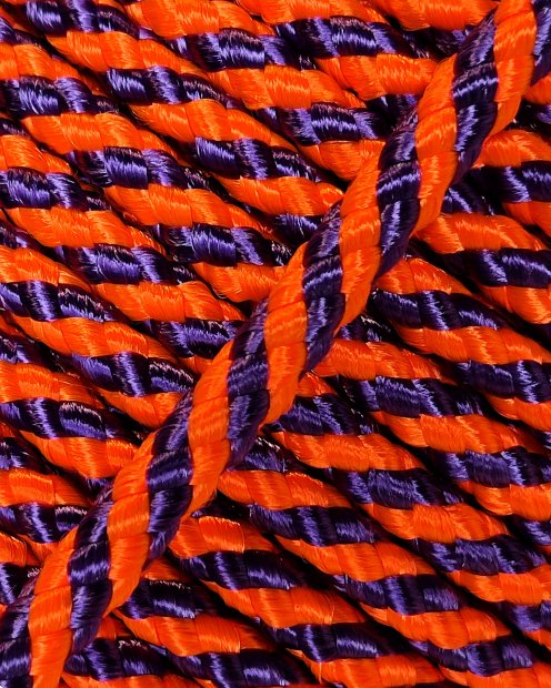 Drizza djembè Ø5 mm (elica, arancia neon / violetto, 100 m) - Corda per djembe tamburo