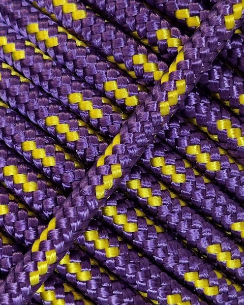 Corda tamburo djembè rinforzata PES 5 mm Viola / Giallo girasole 100 m