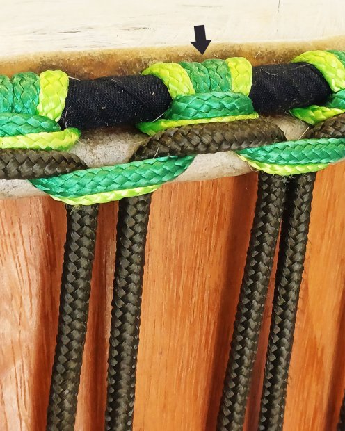 Corda djembè cava PES 5 mm Verde 100 m
