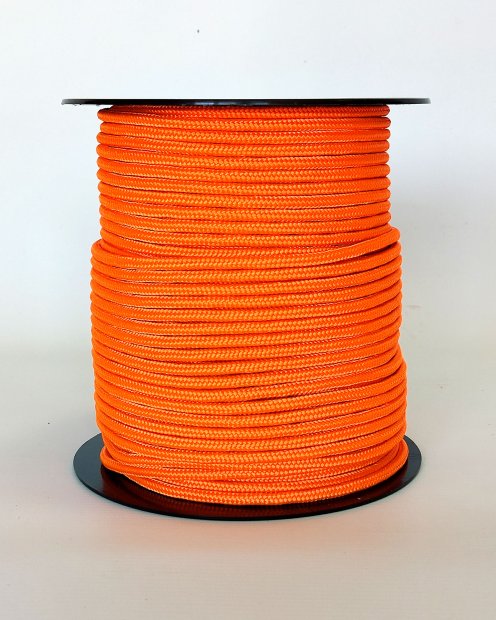 Corda tamburo djembè rinforzata PES 5 mm Arancione fluo 100 m