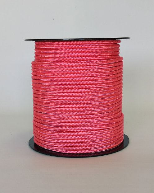 Corda tamburo djembè rinforzata PES 5 mm Rosa fluo 100 m