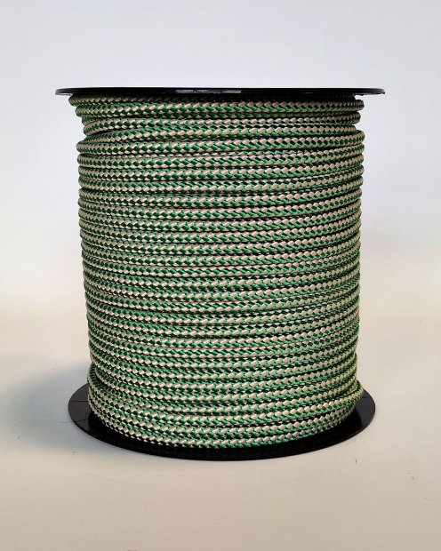 Drizza djembè Ø5 mm (scacchiera, beige / verde, 100 m) - Corda per djembe tamburo