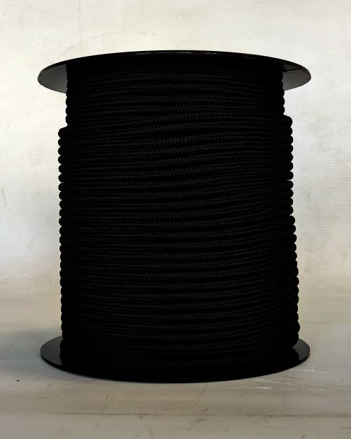 Bobina di drizza Ø5 mm nera per tamburo djembe