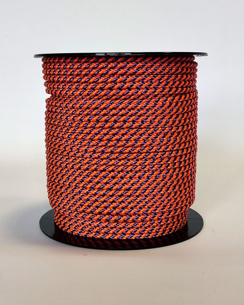 Drizza djembè Ø5 mm (elica, arancia neon / violetto, 100 m) - Corda per djembe tamburo