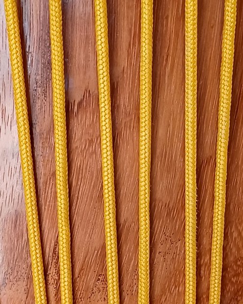 Corda tamburo djembè rinforzata PES 5 mm Arancione chiaro 20 m