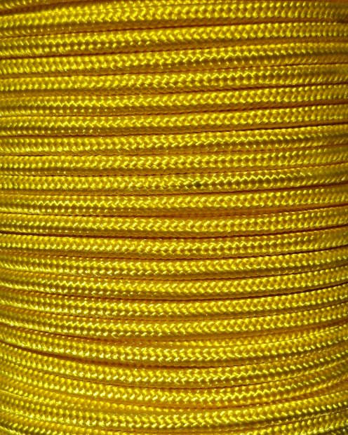 Corda di tamburo djembe rinforzata PES declassata 5 mm Giallo girasole 100 m