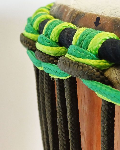 Corda djembè cava PES 5 mm Verde 100 m