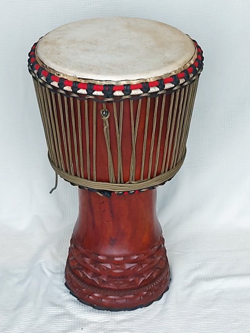 Djembe della Guinea in mogano (djala) - Djembe di alta qualità