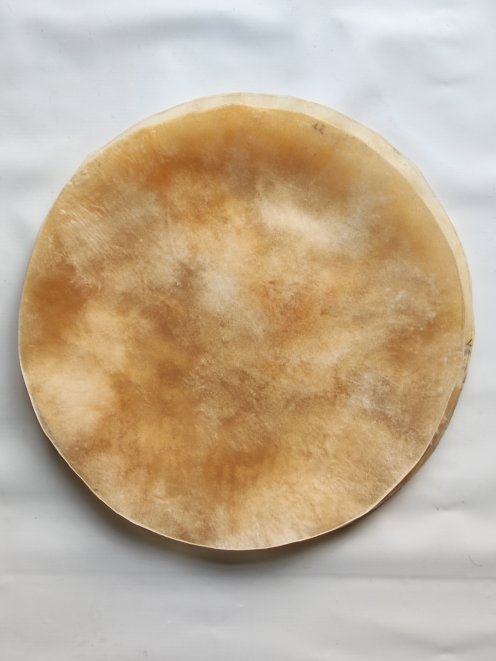 Pelle di bufalo o pelle di bue molto molto spessa grande sanza pelo per tamburo djembe