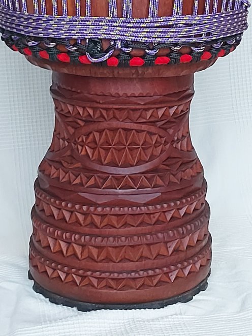 Djembe della Guinea in mogano (djala) - Djembe di alta qualità