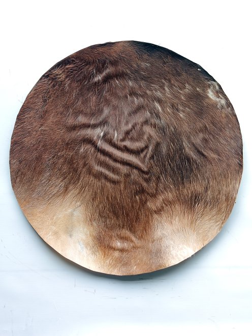 Pelle di cavallo grande spessa con peli per tamburo djembe
