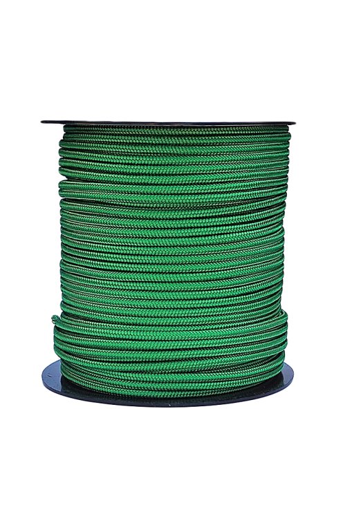 Corda intrecciata con anima Ø5 mm verde prato 100 m - Corda per tamburo djembe