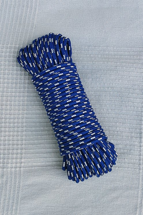 Drizza 5 mm (blu di Francia / écru) - Corda tamburo djembe 20 m