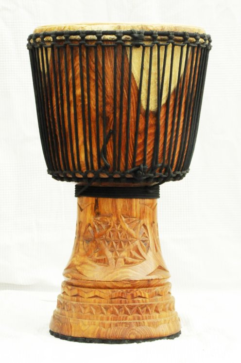 Djembè della Guinea con pelle di mucca - Tamburo djembe alta qualità pelle di manzo, pelle di toro, pelle di vitello