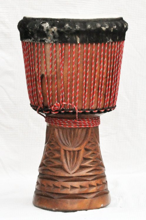 Djembe della Guinea in mogano (djala) - Djembe qualità superiore